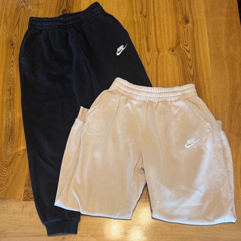 Nike Kids Joggers in Black and Beige